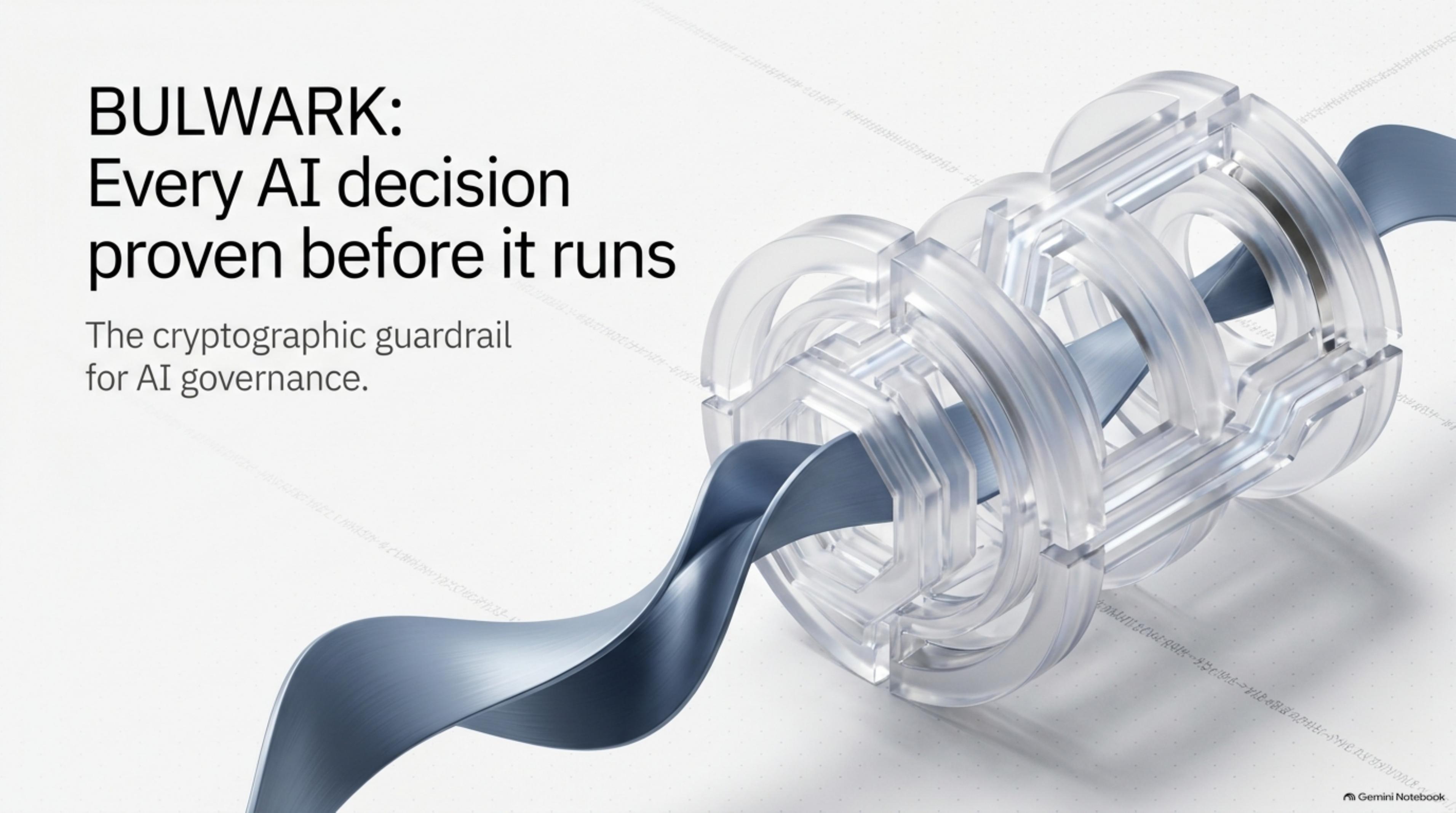 Slide 1: Bulwark — Every AI decision proven before it runs