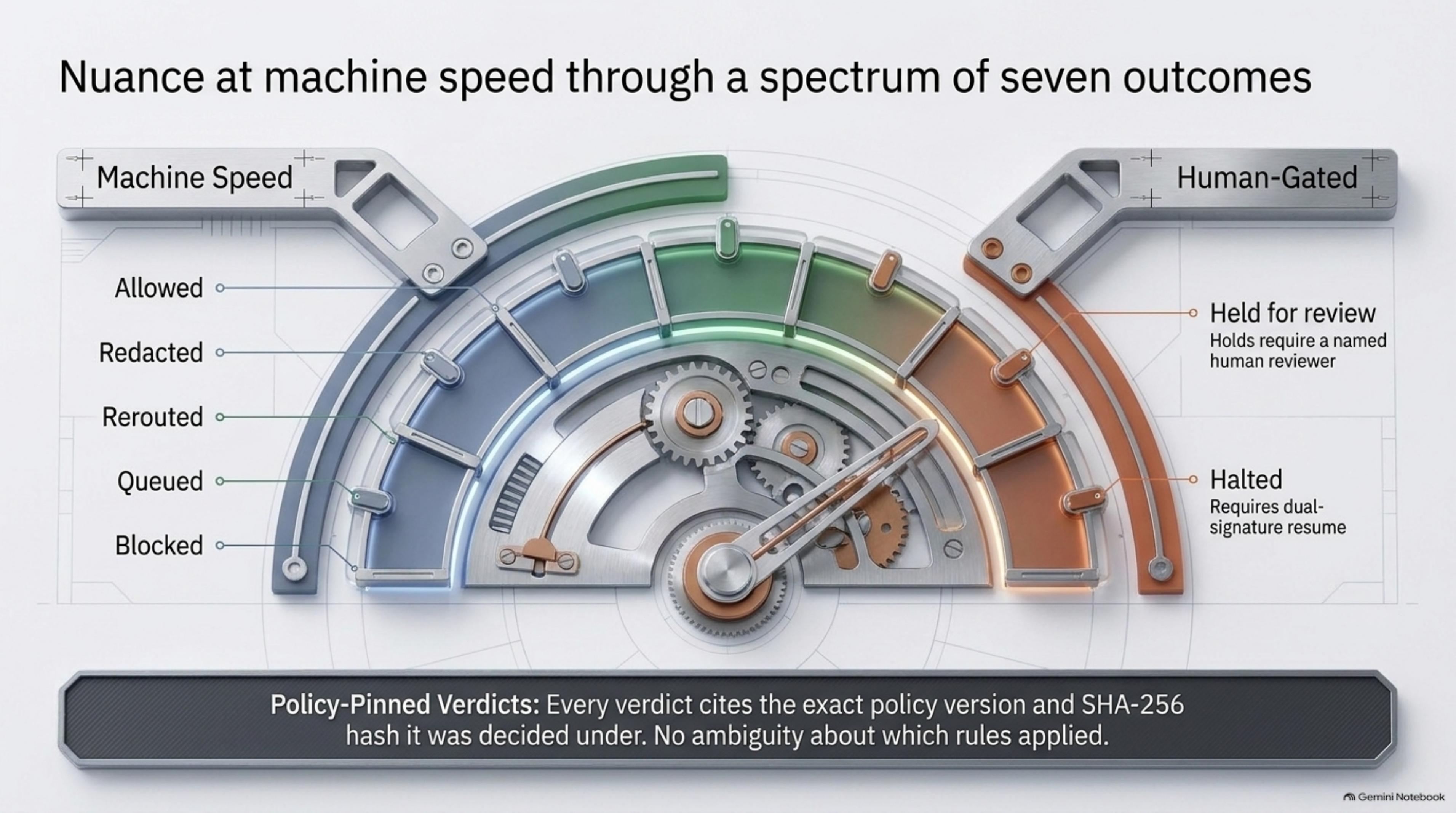 Slide 6: Seven outcomes at machine speed